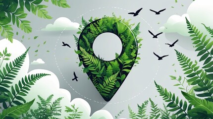 Eco-Friendly Location Marker Illustration