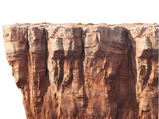 cliffs with steep edges isolated on transparent or white background, png cutout