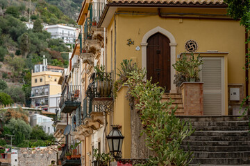 Cool and colorful balcony in Taormina, Sicily.