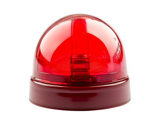 red emergency siren isolated on transparent or white background, png cutout