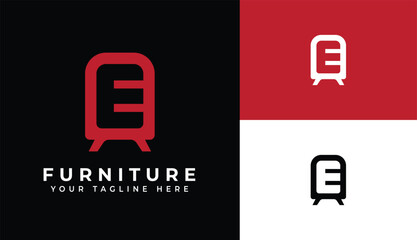 Letter E Logo for Furniture