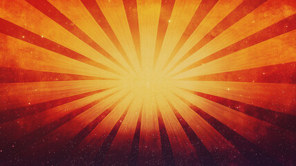 Rays digital illustration. Sunburst background. Rays diverging from a central point. Vintage style. Rays from the center. AI artwork.	