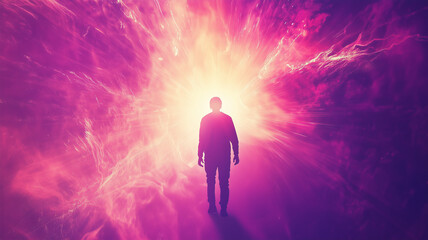 Fototapeta premium Rays digital illustration poster. Sunburst background. AI artwork. 