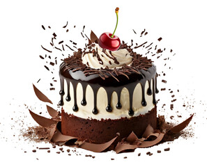 Modern chocolate cake, Black Forest cake