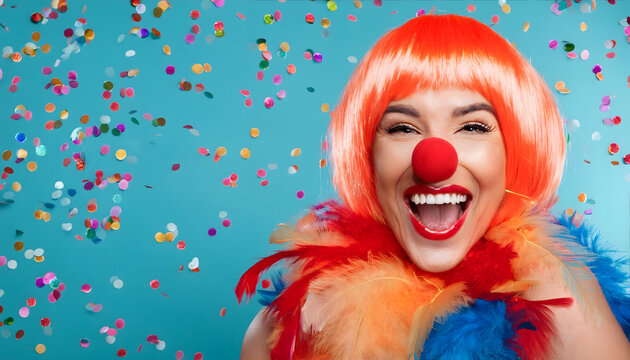 frau, sch&ouml;nheit, person, model, mit, per&uuml;cke, k&ouml;ln, k&ouml;lle, alaaf, karneval, konfetti, kost&uuml;m, studio, photo, shooting, bunt, spa&szlig;, party, feiern, fasching, deutsch, deutschland, gestalten, gesicht, ad