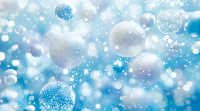 Exploration of impersonal idealism through luminous geometric figures and intricate light patterns in a serene blue and purple void