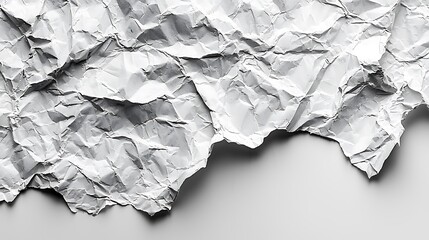 Crumpled White Paper Texture Background