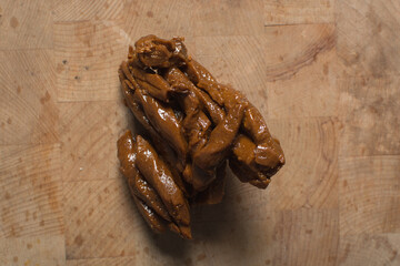 top view of nigerian sisi pelebe, Overhead view of sweet groundnut cakes