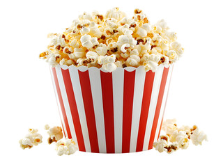 red and white stripped popcorn box
