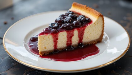 cheesecake with berries