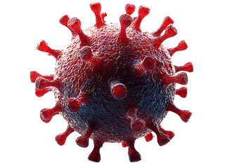 3d virus cell isolated on transparent or white background, png cutout