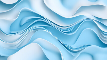 Obraz premium Design a serene blue background with smooth gradients, calming hues, and a tranquil feel, copy space. Rippled. Illustration