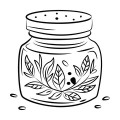 A sketchy icon of spice jar