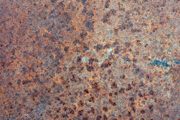 old iron sheet. Old cracked paint. Rusty metal surface. Rusty steel. vintage style. rusty iron. for background and text. close-up. oxidation, destruction. worn surface