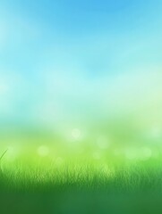 Obraz premium Spring blurred background blue green gradient horizon background for design fresh spring light. Gradient. Illustration