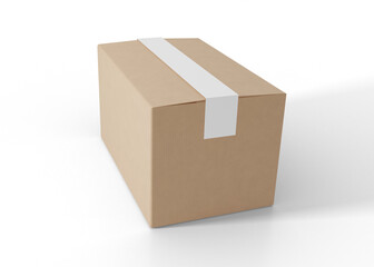Cardboard Box Branding Mockup