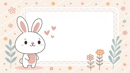 Fototapeta premium cute beautiful cartoon with simple shape illustration background