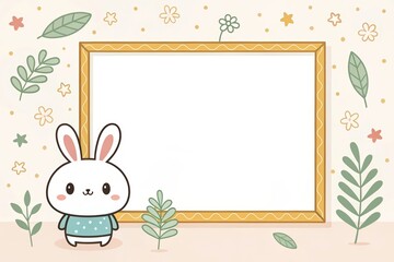 Fototapeta premium cute beautiful cartoon with simple shape illustration background