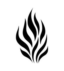 Tribal tattoo vector illustration. Hand drawn black curve shapes on white background