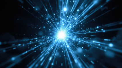 AI technology with a futuristic light effect