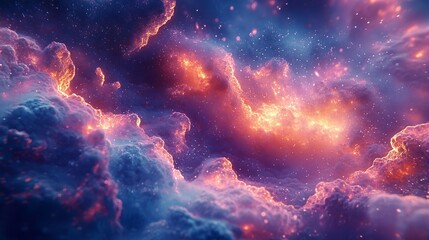 Fototapeta premium kaleidoscopic visuals shift into dynamic, surreal cosmic forms., Generative AI