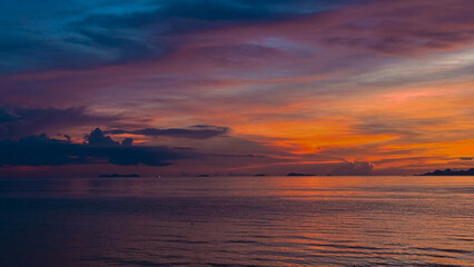 sunset over the ocean