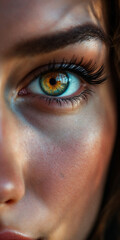 Naklejka premium Close up of female eye, eye photography