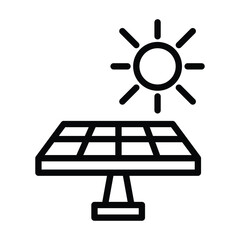 Solar power  Line icon 

