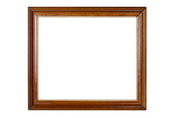 Vintage old retro wooden frame isolated