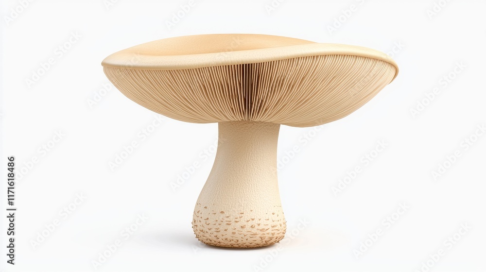 Poster lifelike mushroom element with smooth texture