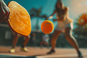 pickelball game	
