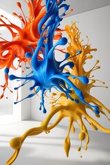 paint splatters crisscross