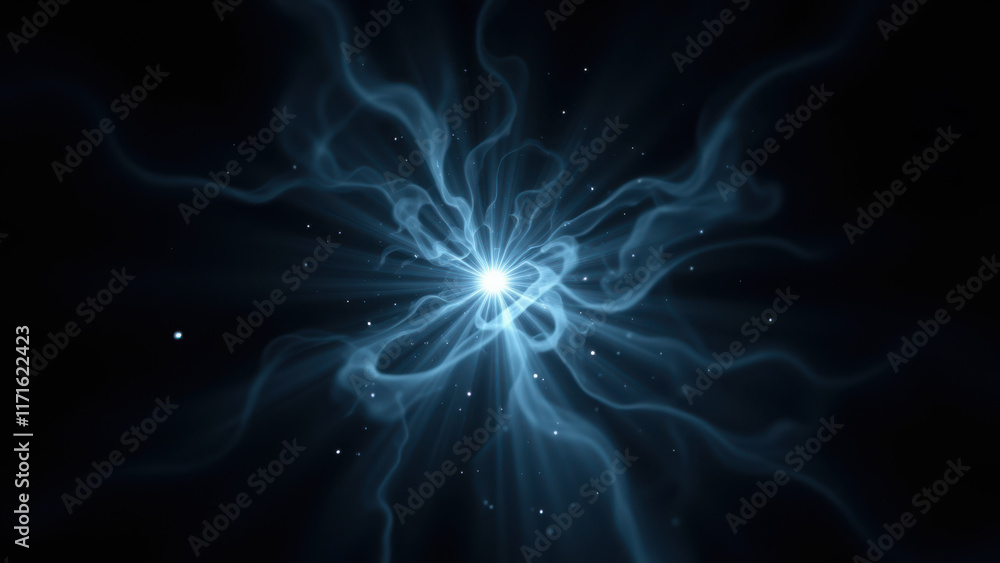 Aufkleber an artistic representation of an ai program's neural network with a central focus on its undetectabl