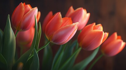 Bunch of spring tulip flower