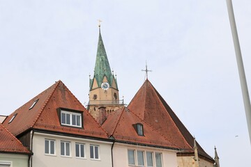 Fototapeta premium Blick in die Altstadt von Neumarkt in der Oberpfalz in Bayern 