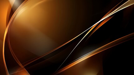 Abstract Brown and Gold Swirling Lines Background Design