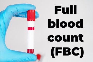 Full blood count (FBC) name of medical test test tube