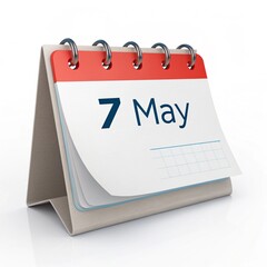 Fototapeta premium Calendar on white background. 17 May
