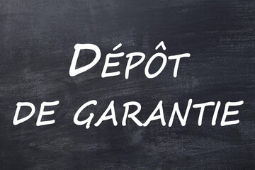 Obraz premium Dépôt de garantie tableau noir