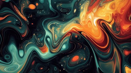 Obraz premium Exploring the vibrant swirling shapes of a nebula, showcasing cosmic energy and the mystery of distant galaxies