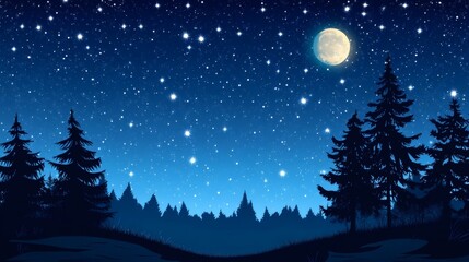 Fototapeta premium Starry Night Sky Background