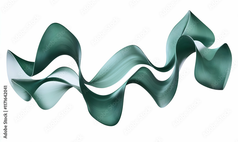 Poster abstract teal wave design, flowing elegant curves, dynamic motion, perfect for backgrounds or design