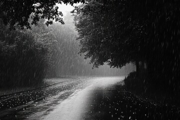 Obraz premium Rain Background Before Isolated and White Background