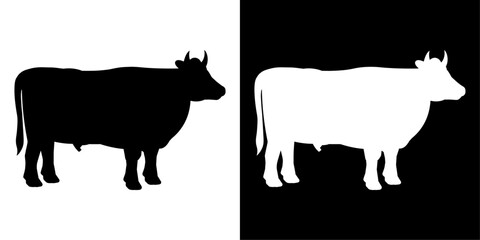 ofvs770 OutlineFilledVectorSign ofvs - bull vector icon . silhouette . isolated transparent . black outline and filled version . AI 10 / EPS / PNG . g12116