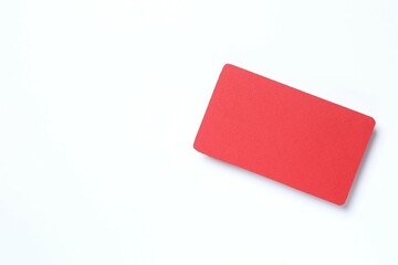 Paper card on white background