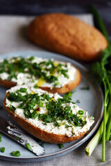 Healthy Buns with Cream Cheese and Herbs