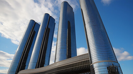 Iconic Representation of Auto Industry: General Motors (GM) Corporate Headquarters in Detroit