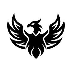 Obraz premium Create a fiery phoenix mascot logo.