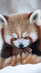 Red Panda Isolated on White Background for Wildlife and Nature Related Projects