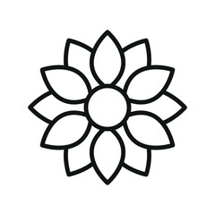 Obraz premium Sunflower flower icon showcases a vibrant and lively look